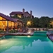 Swimming pool at dusk