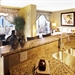 Model kitchen, dining, living