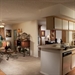 Model living and kitchen