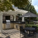 Outdoor kitchen with gas grill