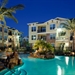 Swimming pool at night
