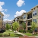 Buildings amid landscaping