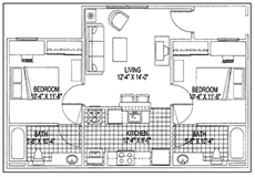 2 Bedroom 2 Bath