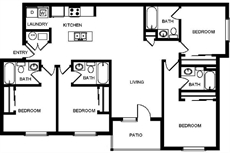 4 Bedrooms with 4 Baths