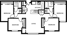 4 Bedrooms with 2 Baths