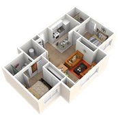 2 Bedrooms with 2 Baths Deluxe
