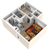 1 Bedroom with 1 Bath