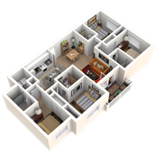 4 Bedrooms with 4 Baths