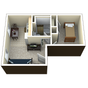 1 Bedroom with 1 Bath