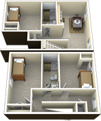 3 Bedrooms with 2 Baths