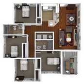 4 Bedrooms with 2 Baths