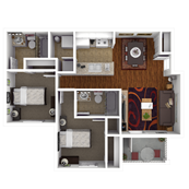 2 Bedrooms with 2 Baths